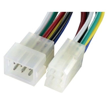 Разъем герметичный с проводом 0.5 мм² на 6 контактов, комплект (M + F)